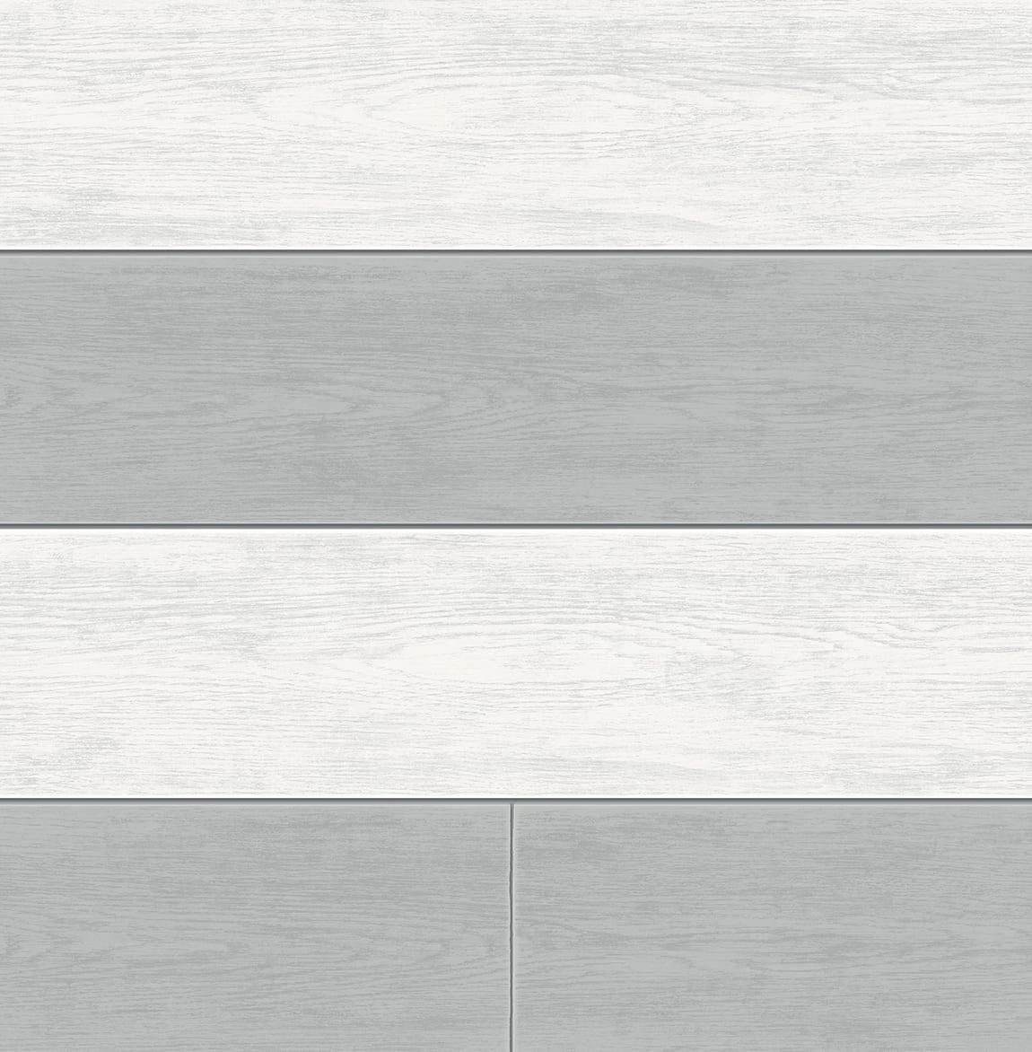 Seabrook Two Toned Shiplap Grey Wallpaper