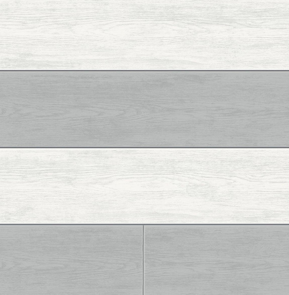 Seabrook Two Toned Shiplap Grey Wallpaper