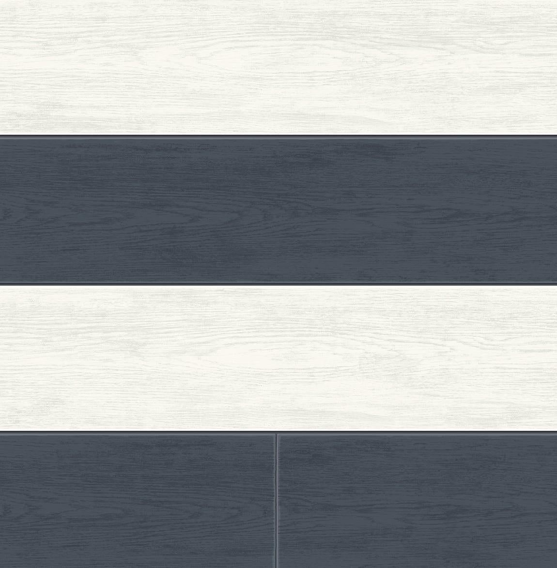 Seabrook Two Toned Shiplap Blue Wallpaper