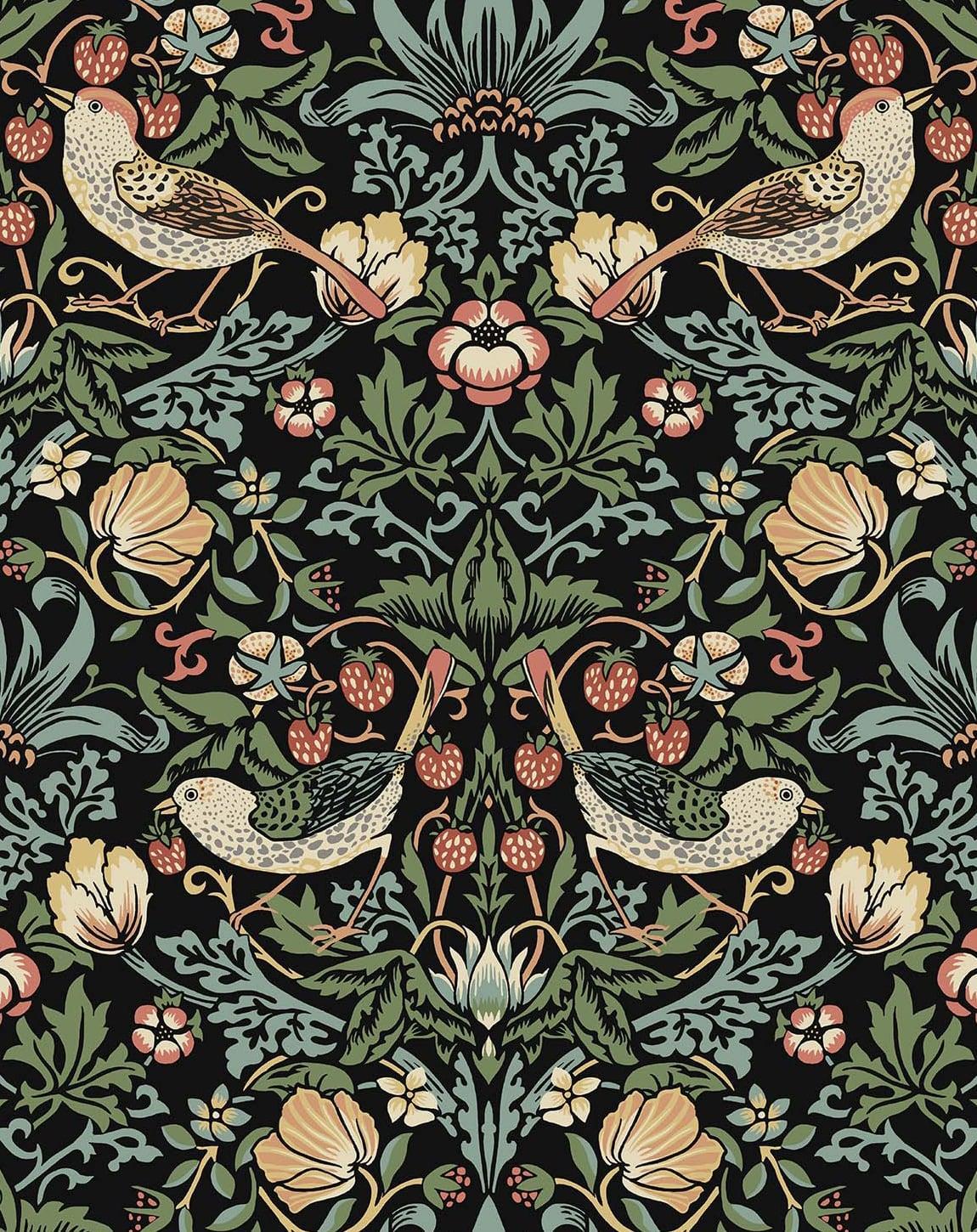 Seabrook Aves Garden Ebony Wallpaper