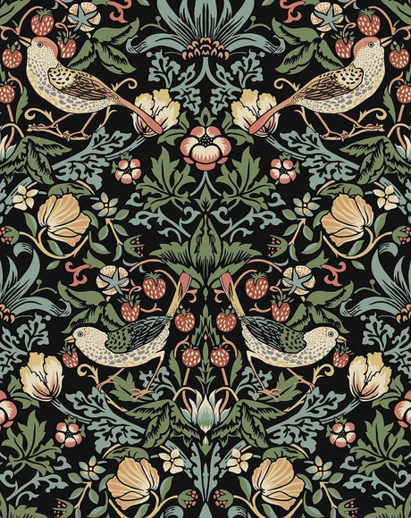 Seabrook Aves Garden Ebony Wallpaper