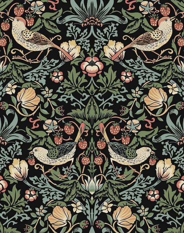 Seabrook Aves Garden Ebony Wallpaper