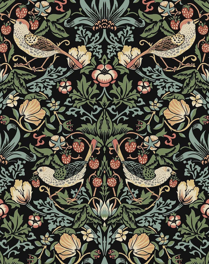 Seabrook Aves Garden Ebony Wallpaper