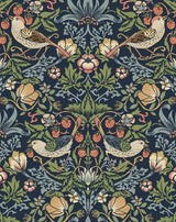 Seabrook Aves Garden Midnight Blue Wallpaper