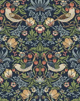 Seabrook Aves Garden Blue Wallpaper