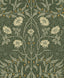 Seabrook Stenciled Floral Evergreen Wallpaper