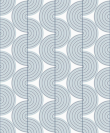 Seabrook Zen Geo Blue Wallpaper