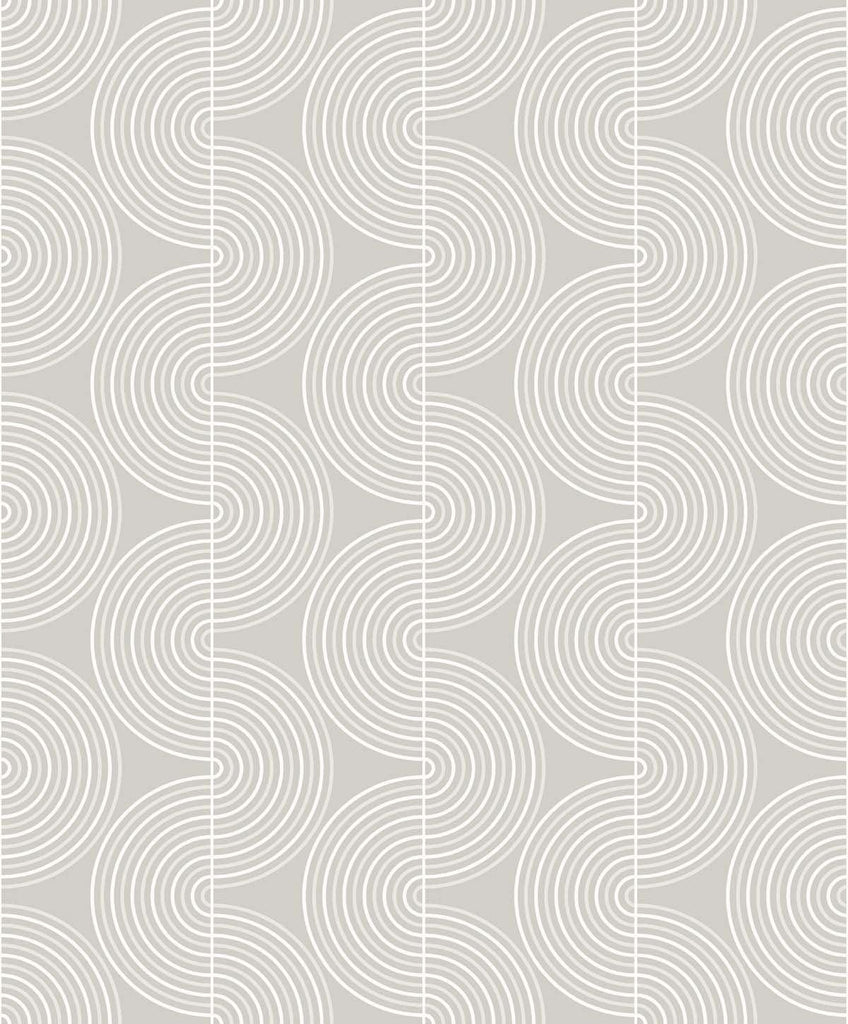 Seabrook Zen Geo Alloy Grey Wallpaper