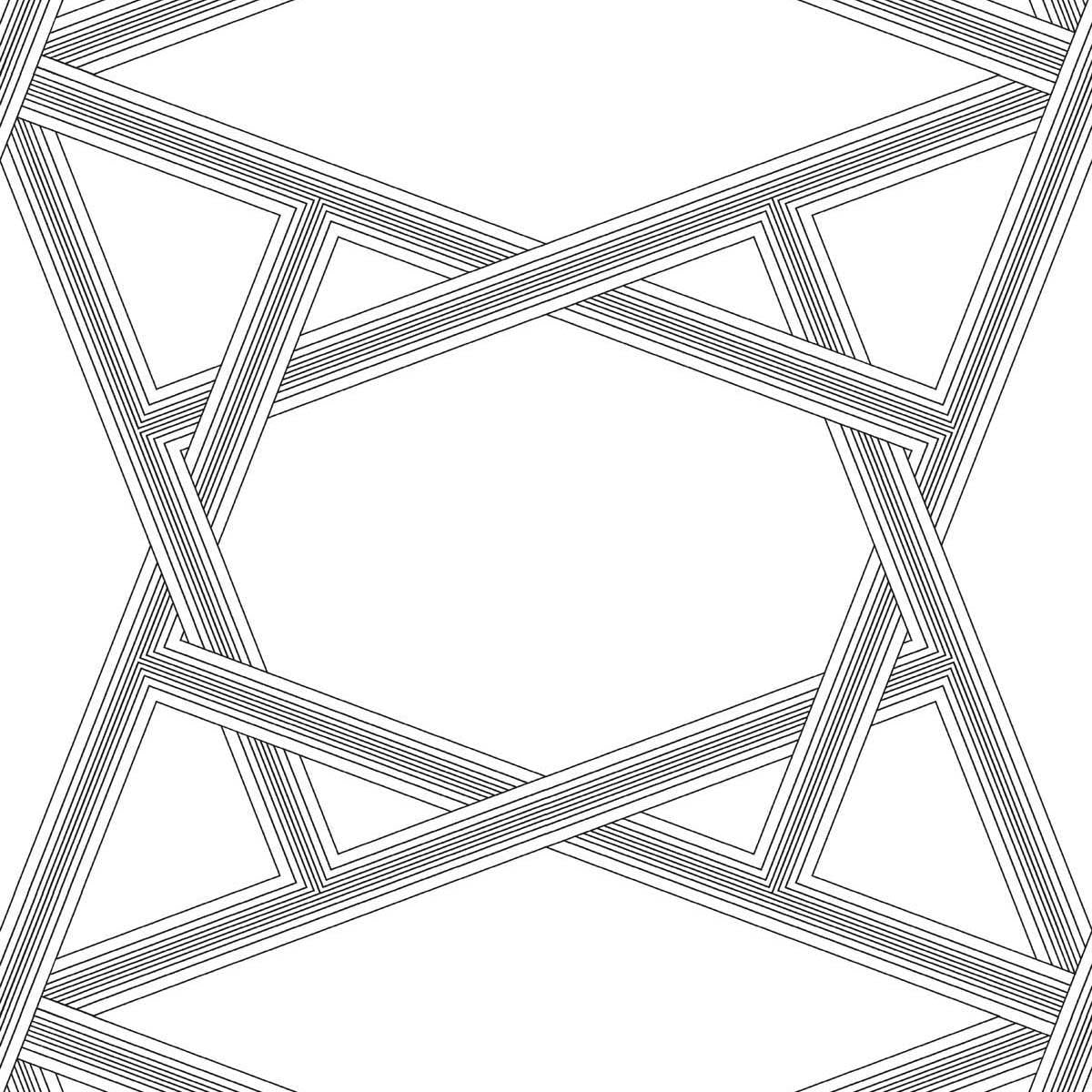 Seabrook Crossroads Geo Onyx Wallpaper