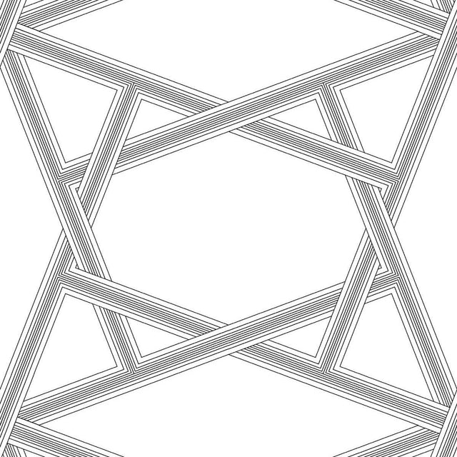 Seabrook Crossroads Geo Onyx Wallpaper