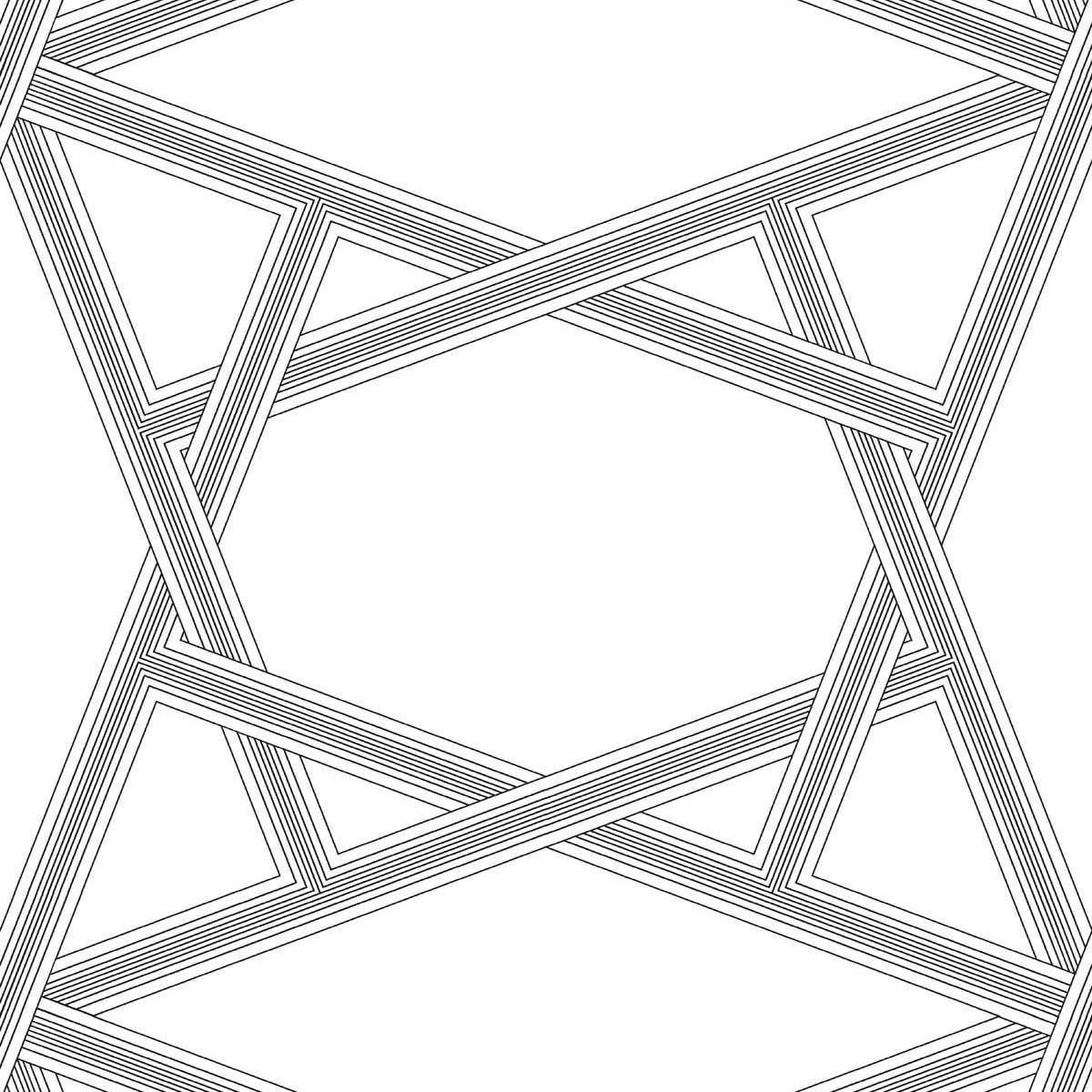 Seabrook Crossroads Geo Black Wallpaper