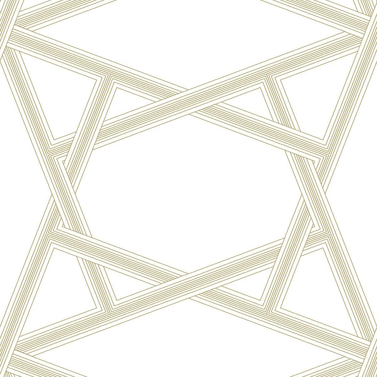 Seabrook Crossroads Geo Metallic Gold Wallpaper