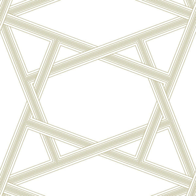 Seabrook Crossroads Geo Metallic Gold Wallpaper