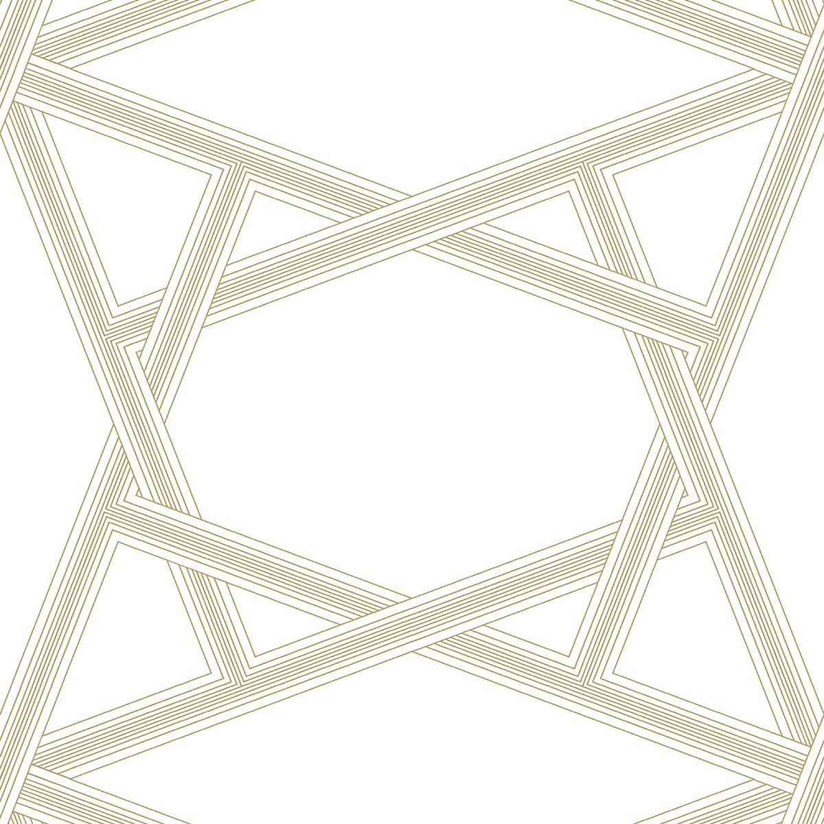 Seabrook Crossroads Geo Gold Wallpaper