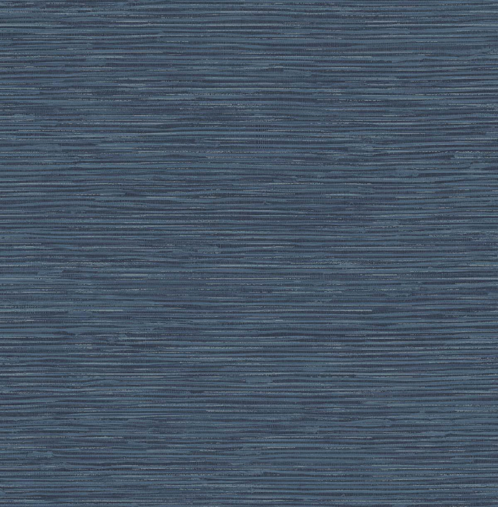 Seabrook Cyrus Faux Grasscloth Blue Wallpaper