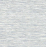Seabrook Cyrus Faux Grasscloth Dove Grey & Bluestone Wallpaper