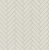 Seabrook Herringbone Inlay Lunar Grey & Metallic Silver Wallpaper