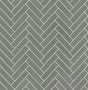 Seabrook Herringbone Inlay Graphite & Metallic Silver Wallpaper
