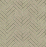 Seabrook Herringbone Inlay Beige Wallpaper