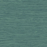 Seabrook Saybrook Faux Rushcloth Paradise Teal Wallpaper