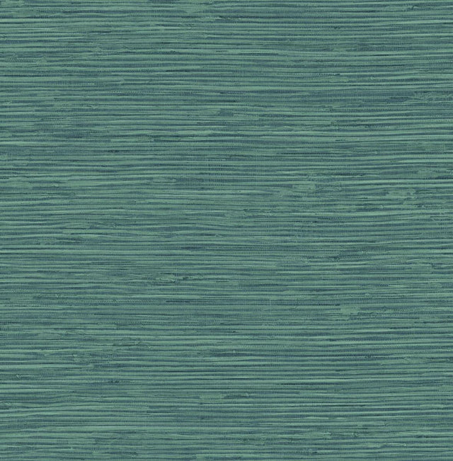Seabrook Saybrook Faux Rushcloth Paradise Teal Wallpaper