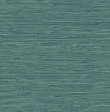 Seabrook Saybrook Faux Rushcloth Teal Wallpaper