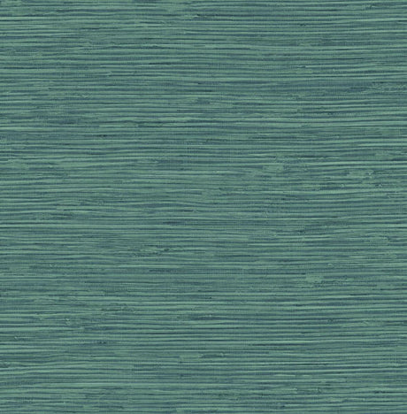 Seabrook Saybrook Faux Rushcloth Teal Wallpaper