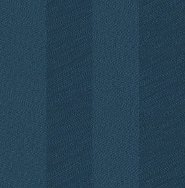 Seabrook Chevy Hemp Navy Blue Wallpaper