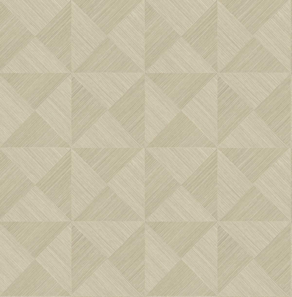 Seabrook Geo Inlay Khaki Wallpaper