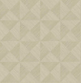 Seabrook Geo Inlay Khaki Wallpaper