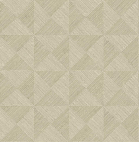 Seabrook Geo Inlay Khaki Wallpaper