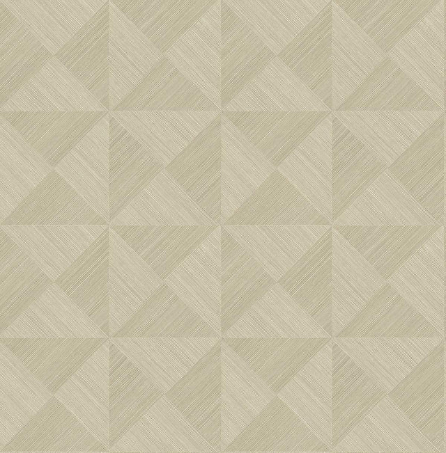 Seabrook Geo Inlay Khaki Wallpaper