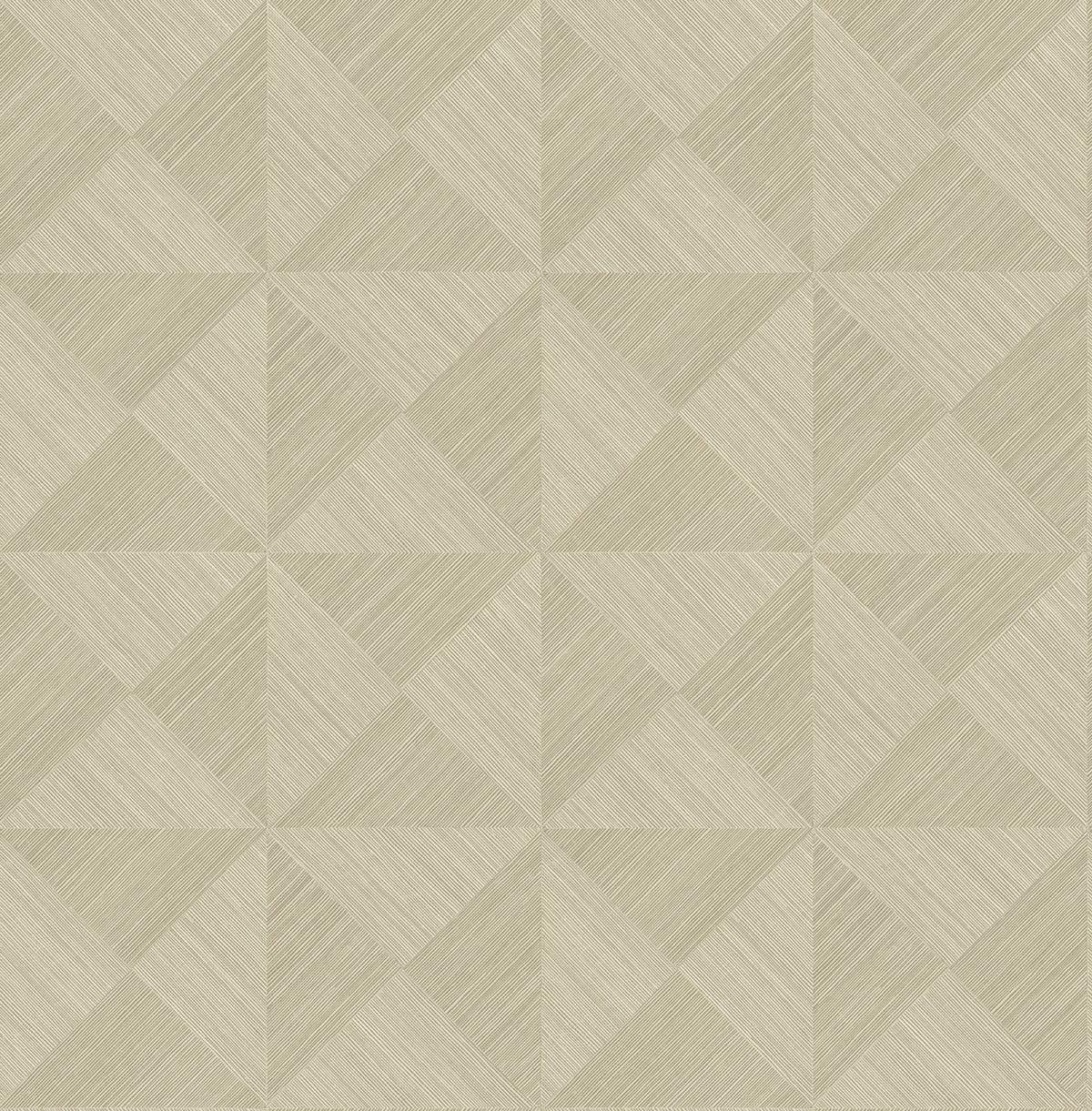 Seabrook Geo Inlay Beige Wallpaper
