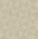 Seabrook Geo Inlay Beige Wallpaper