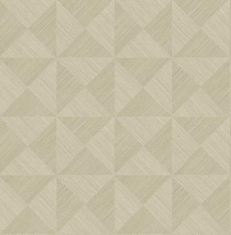 Seabrook Geo Inlay Beige Wallpaper