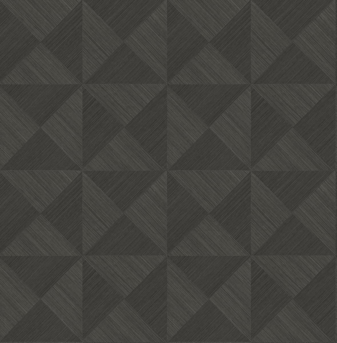 Seabrook Geo Inlay Black Wallpaper