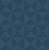 Seabrook Geo Inlay Denim Blue Wallpaper