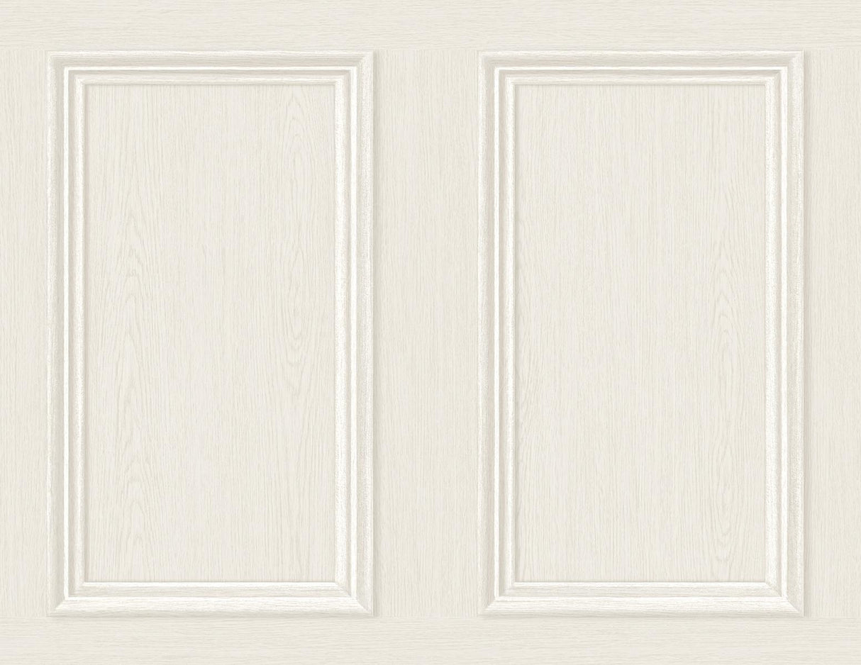 Seabrook Faux Wood Panel Dove Wallpaper
