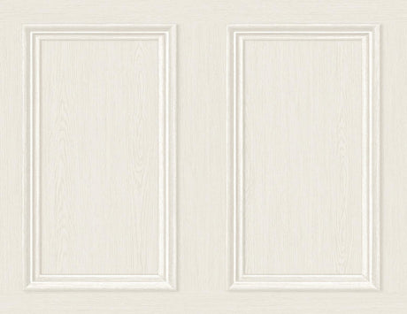 Seabrook Faux Wood Panel Dove Wallpaper