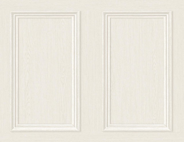 Seabrook Faux Wood Panel Dove Wallpaper