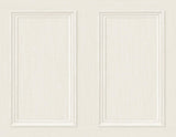 Seabrook Faux Wood Panel Off-White Wallpaper