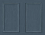 Seabrook Faux Wood Panel Denim Blue Wallpaper