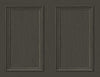 Seabrook Faux Wood Panel Charcoal Wallpaper