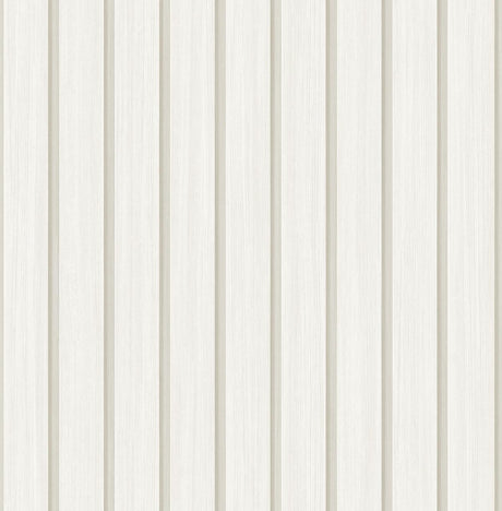 Seabrook Faux Wooden Slats Dove Wallpaper