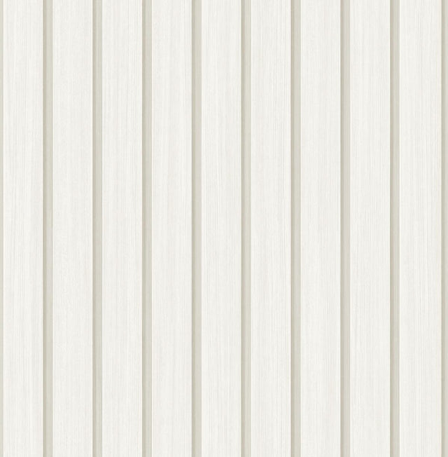 Seabrook Faux Wooden Slats Dove Wallpaper