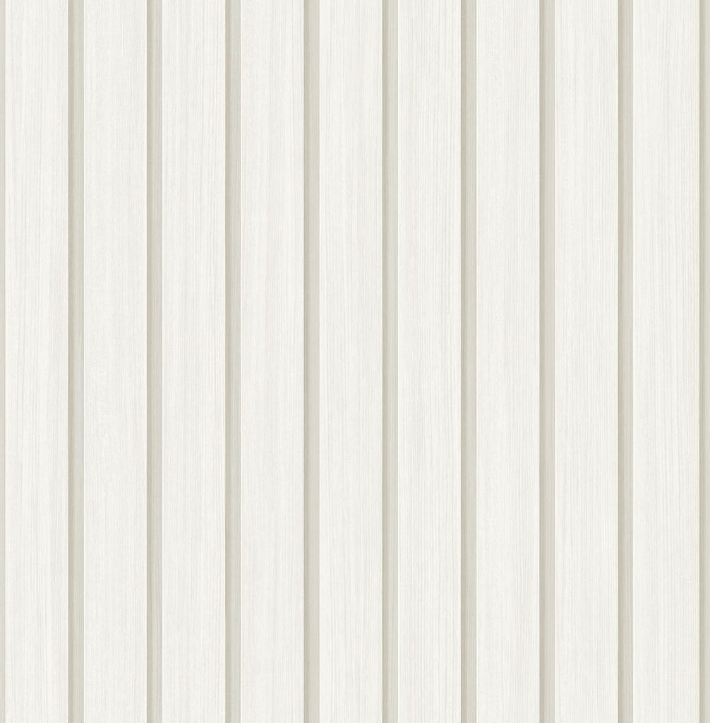 Seabrook Faux Wooden Slats Dove Wallpaper