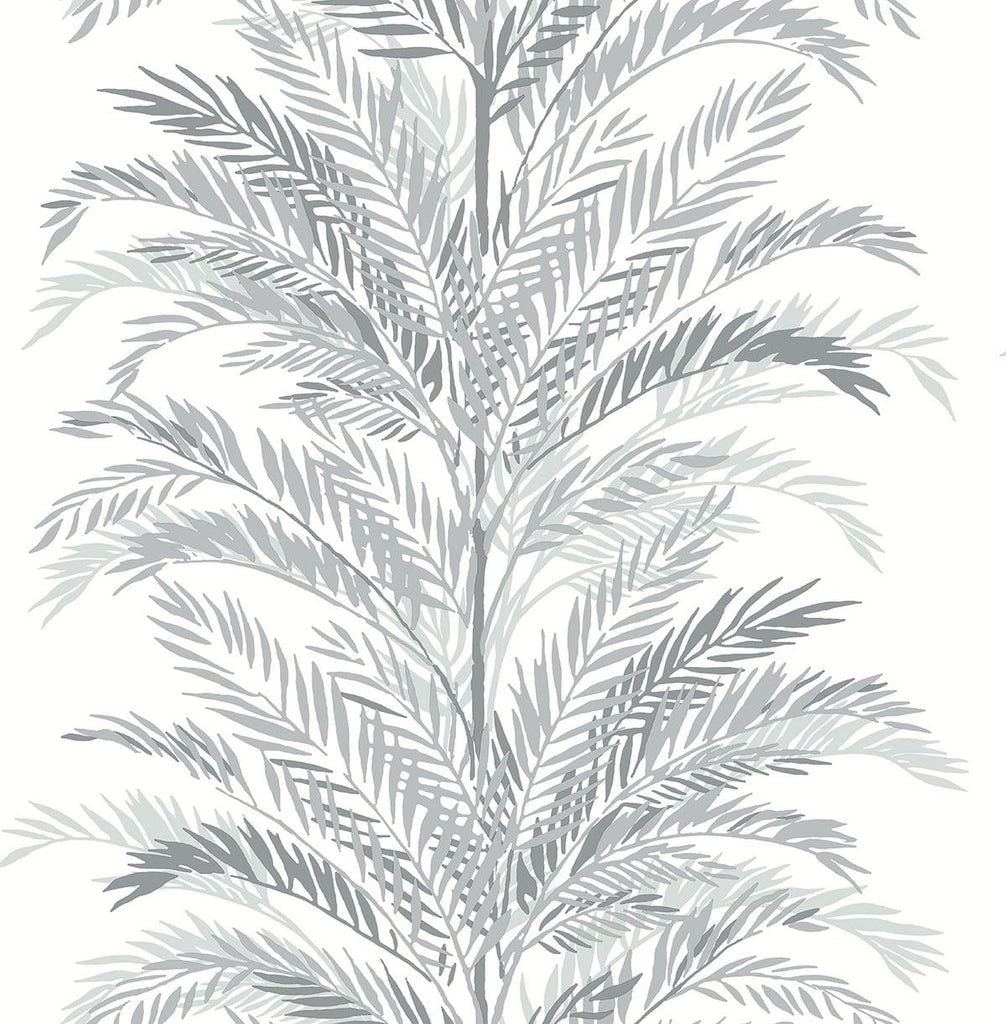 Seabrook Keana Palm Grey Wallpaper