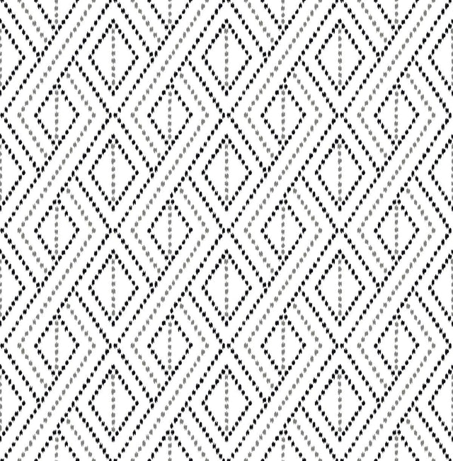 Seabrook Boho Grid Alloy Wallpaper