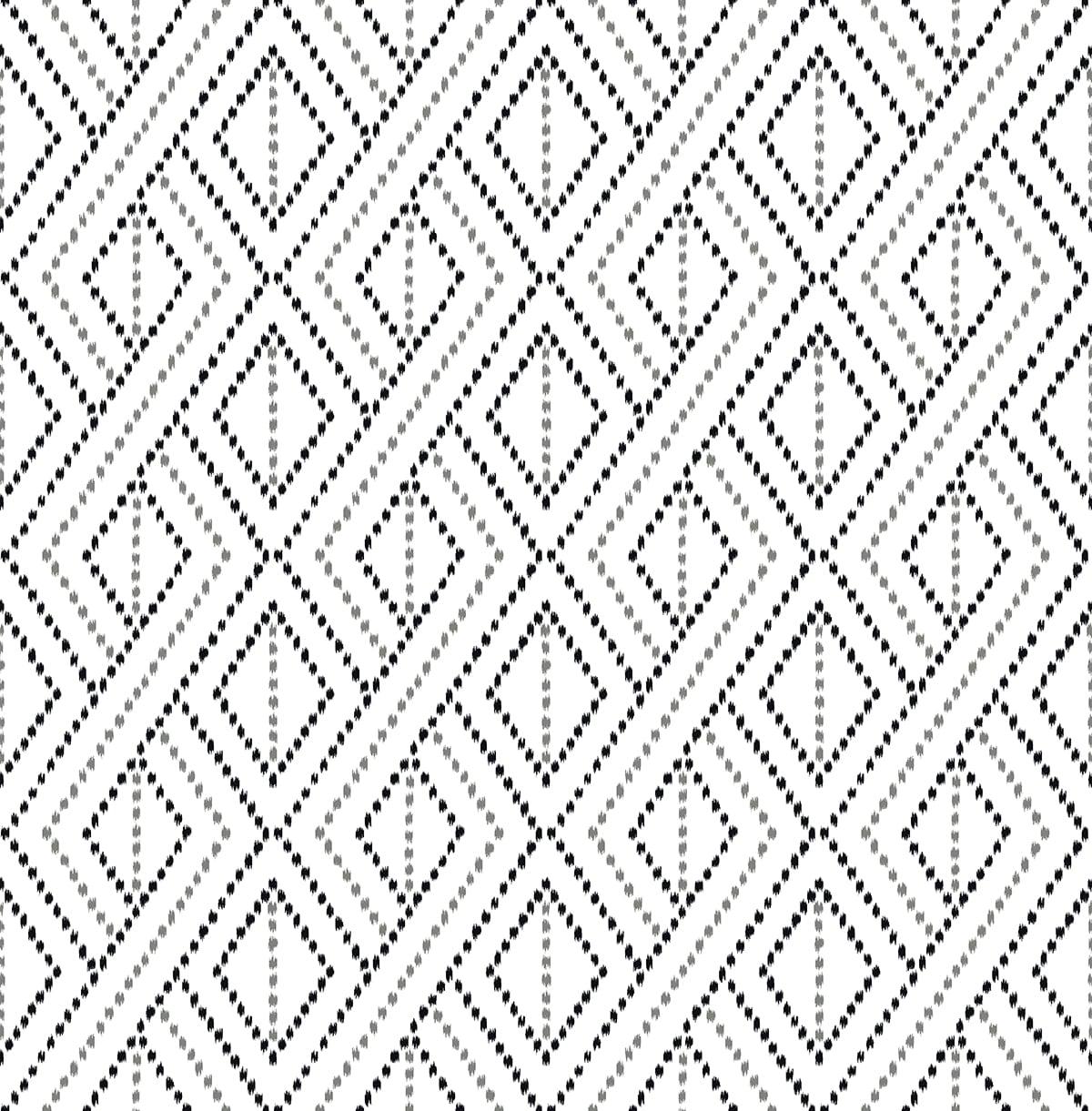 Seabrook Boho Grid Grey Wallpaper