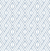 Seabrook Boho Grid Denim Blue Wallpaper